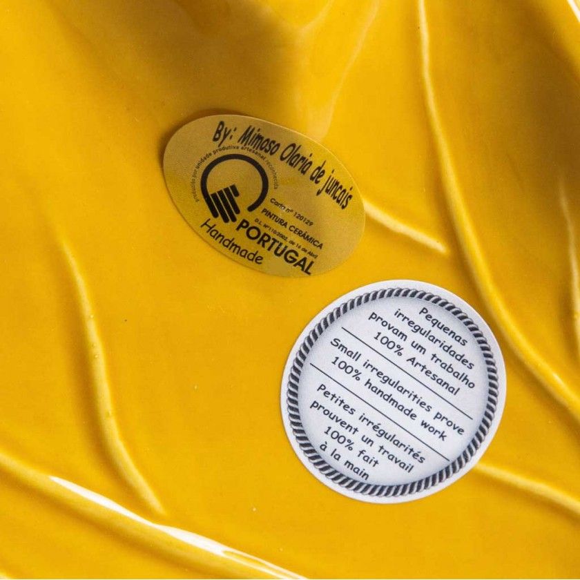 Travessa Folha Cerâmica 27X15cm Travessa Folha Cerâmica 27X15cm