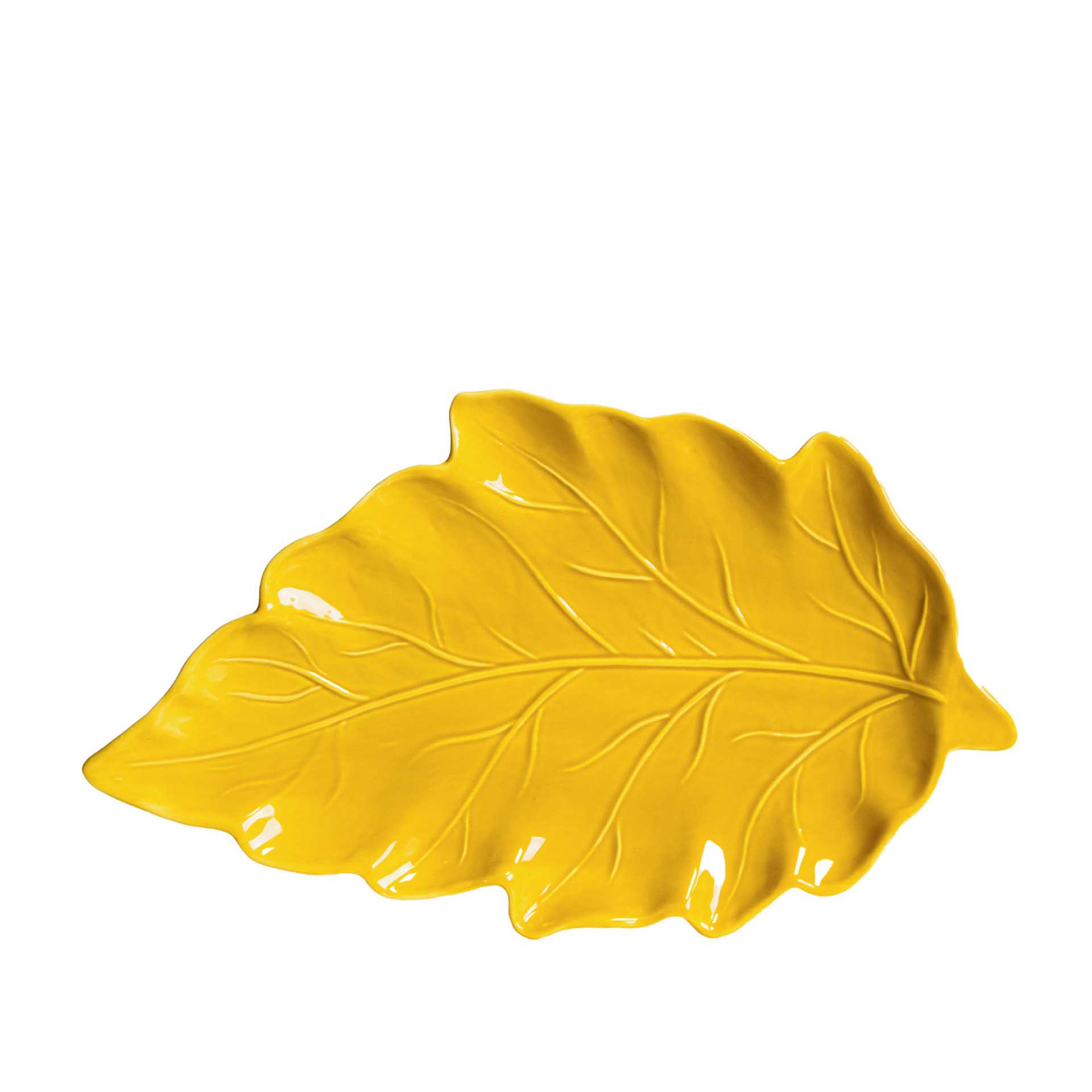 Travessa Folha Cerâmica 42cm