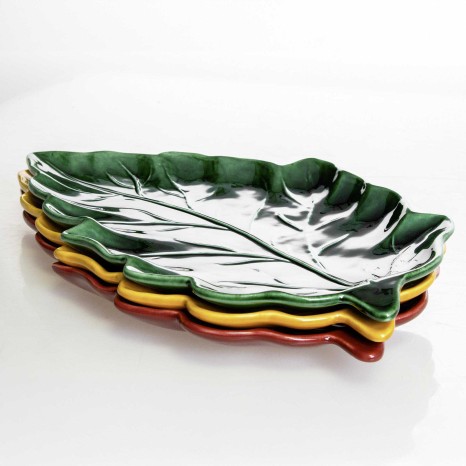 Travessa Folha Cerâmica 42cm - Image product