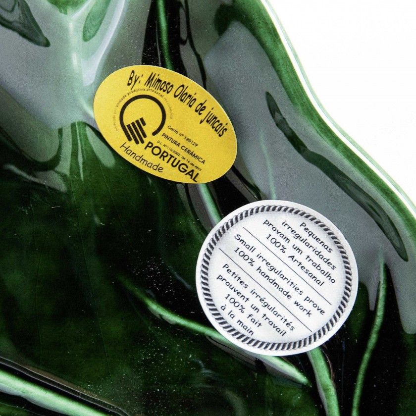 Travessa Folha Cer�mica 42cm