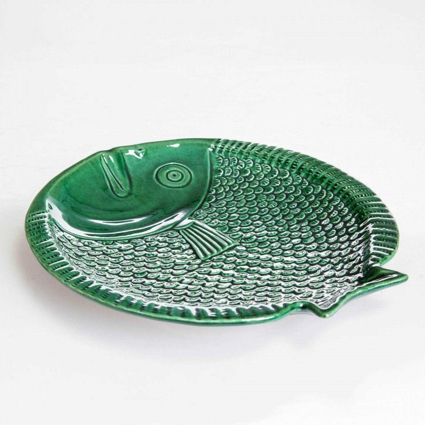 Prato Raso Peixe Cerâmica 25cm Prato Raso Peixe Cerâmica 25cm