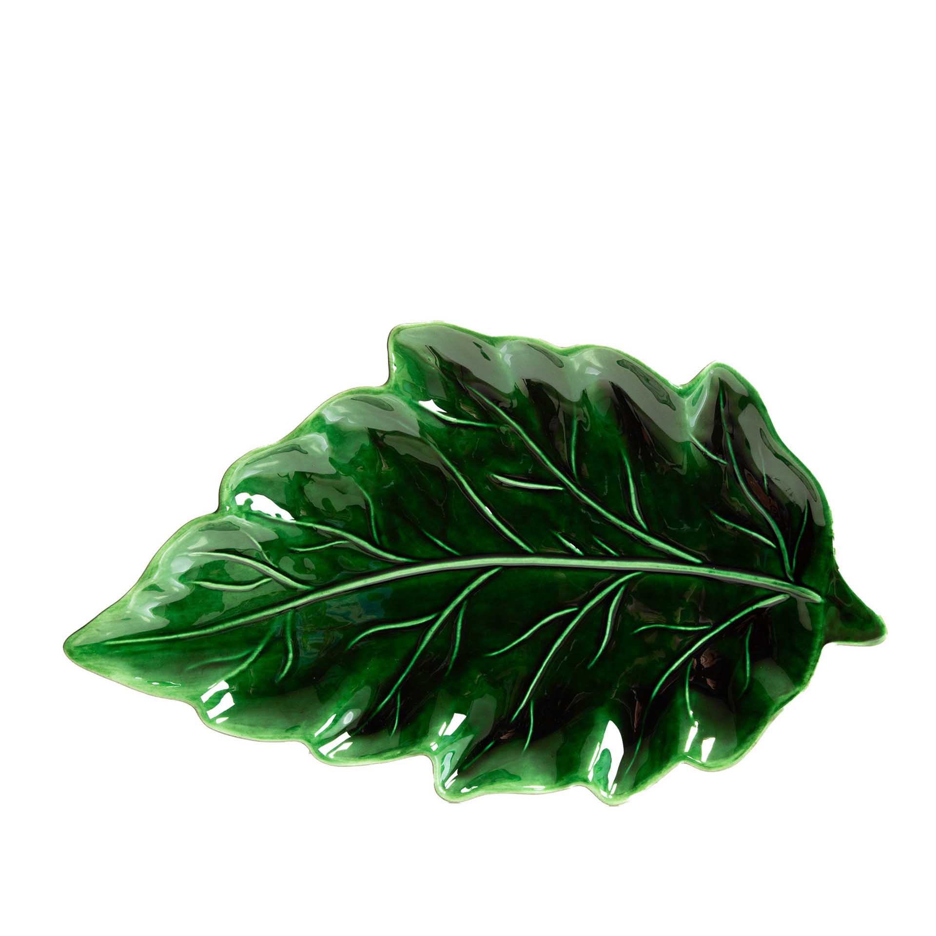 Travessa Folha Cerâmica 42cm
