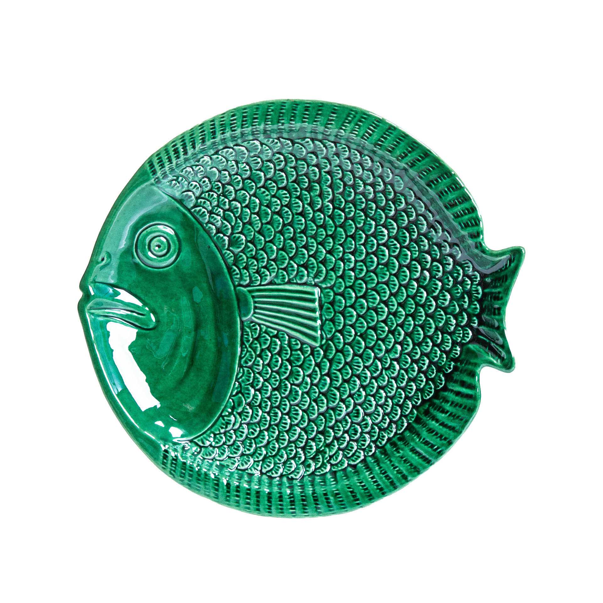 Prato Raso Peixe Cerâmica 25cm