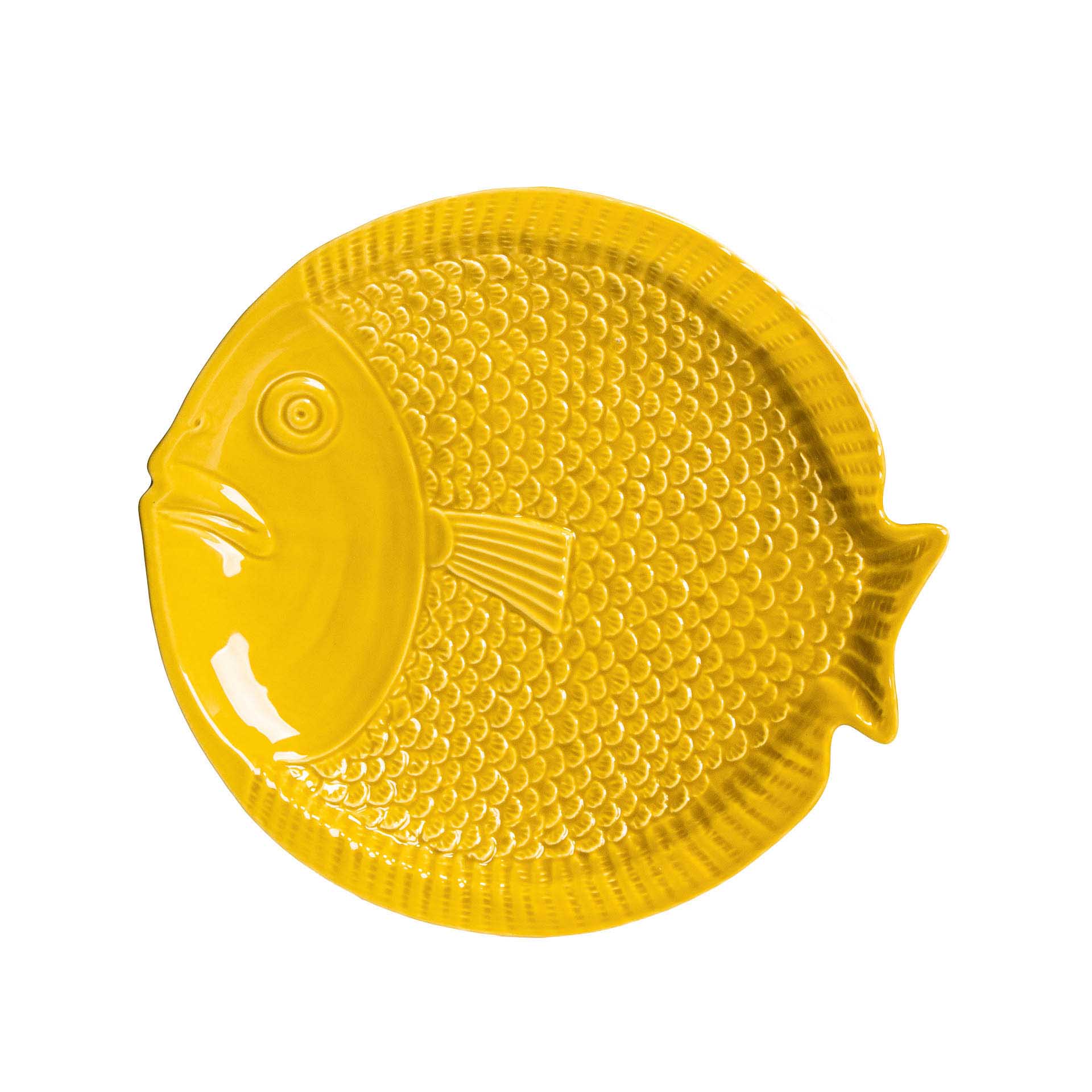 Prato Raso Peixe Cerâmica 25cm