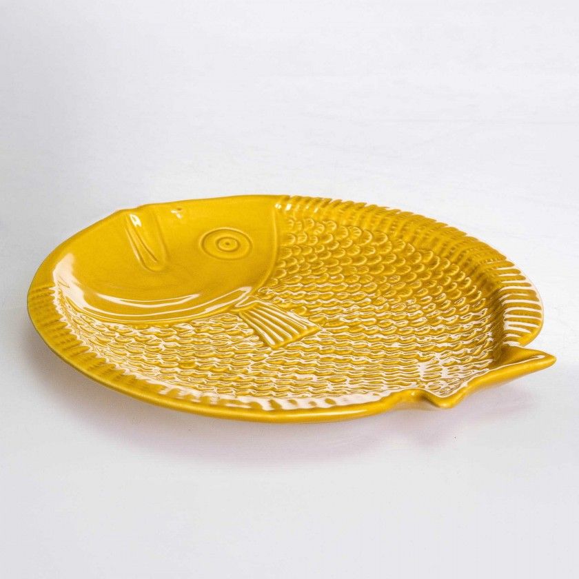Prato Raso Peixe Cerâmica 25cm Prato Raso Peixe Cerâmica 25cm