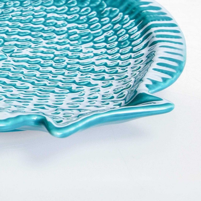 Prato Raso Peixe Cerâmica 25cm Prato Raso Peixe Cerâmica 25cm