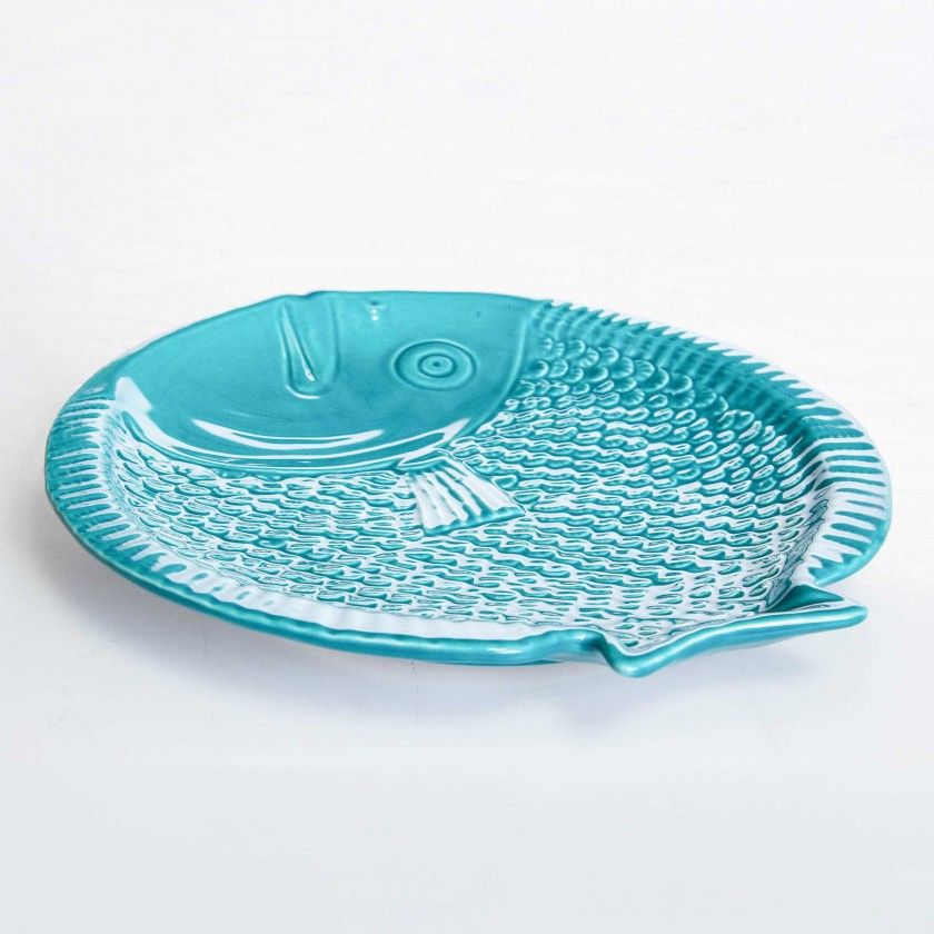 Prato Raso Peixe Cerâmica 25cm Prato Raso Peixe Cerâmica 25cm