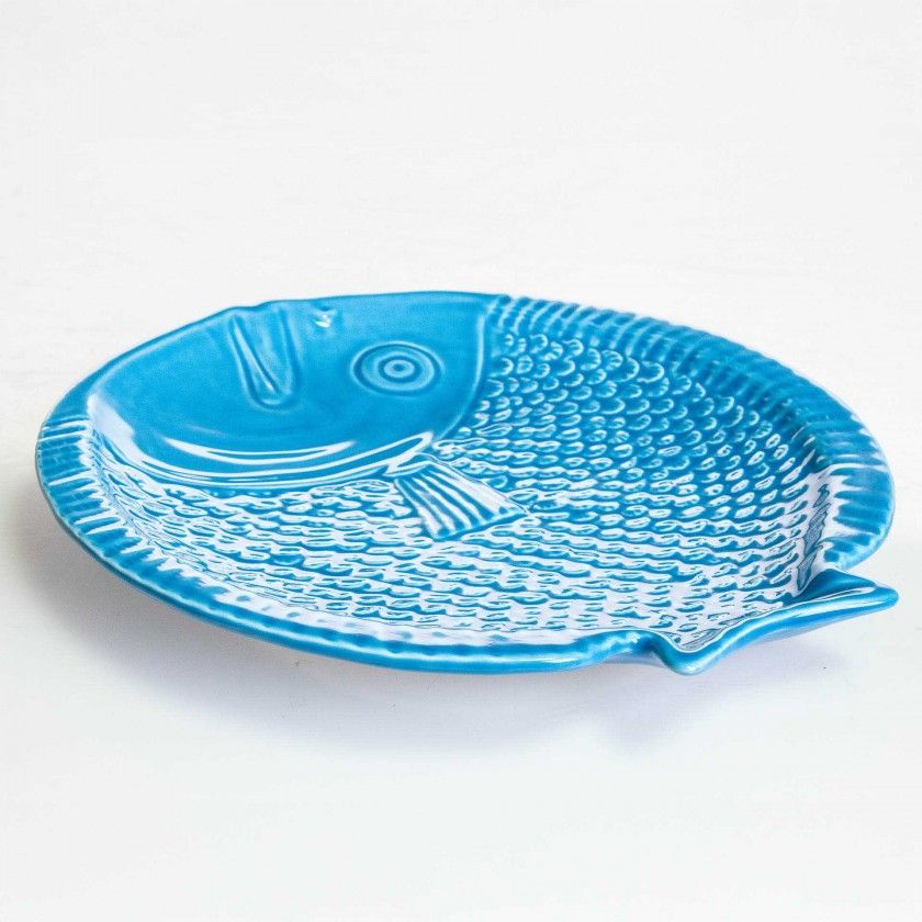 Prato Raso Peixe Cerâmica 25cm Prato Raso Peixe Cerâmica 25cm