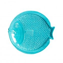Prato Raso Peixe Cerâmica 25cm Prato Raso Peixe Cerâmica 25cm