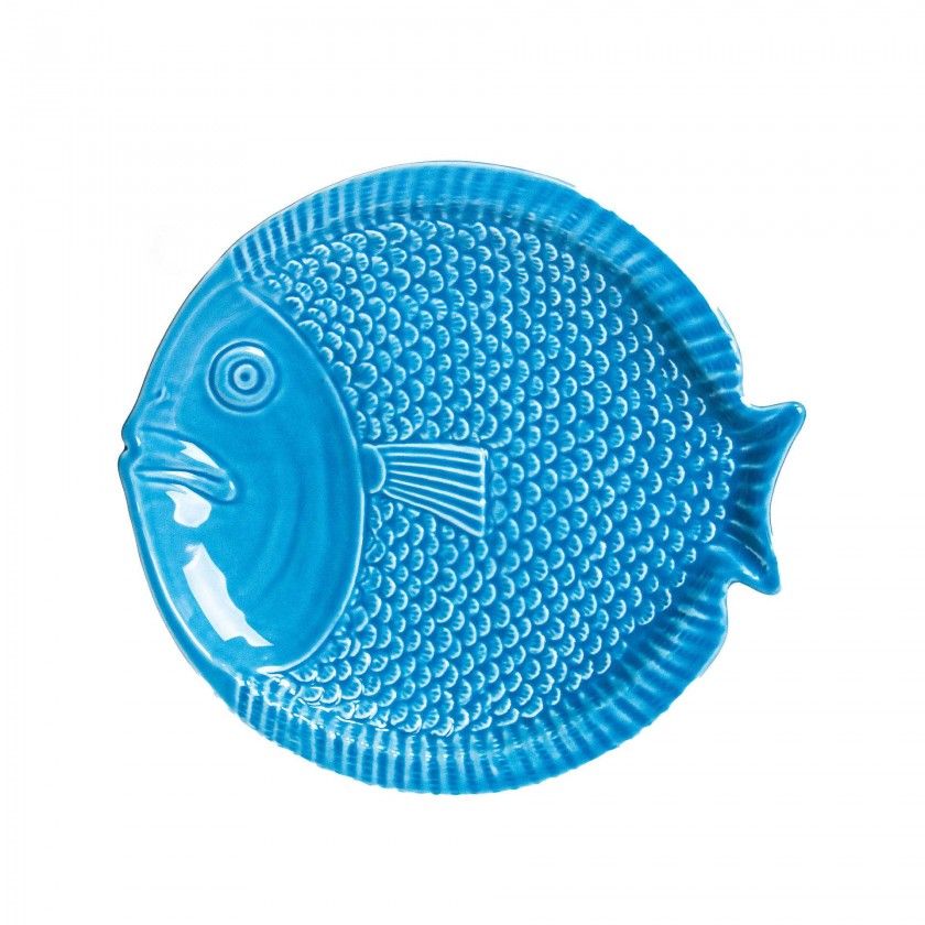 Prato Raso Peixe Cerâmica 25cm Prato Raso Peixe Cerâmica 25cm