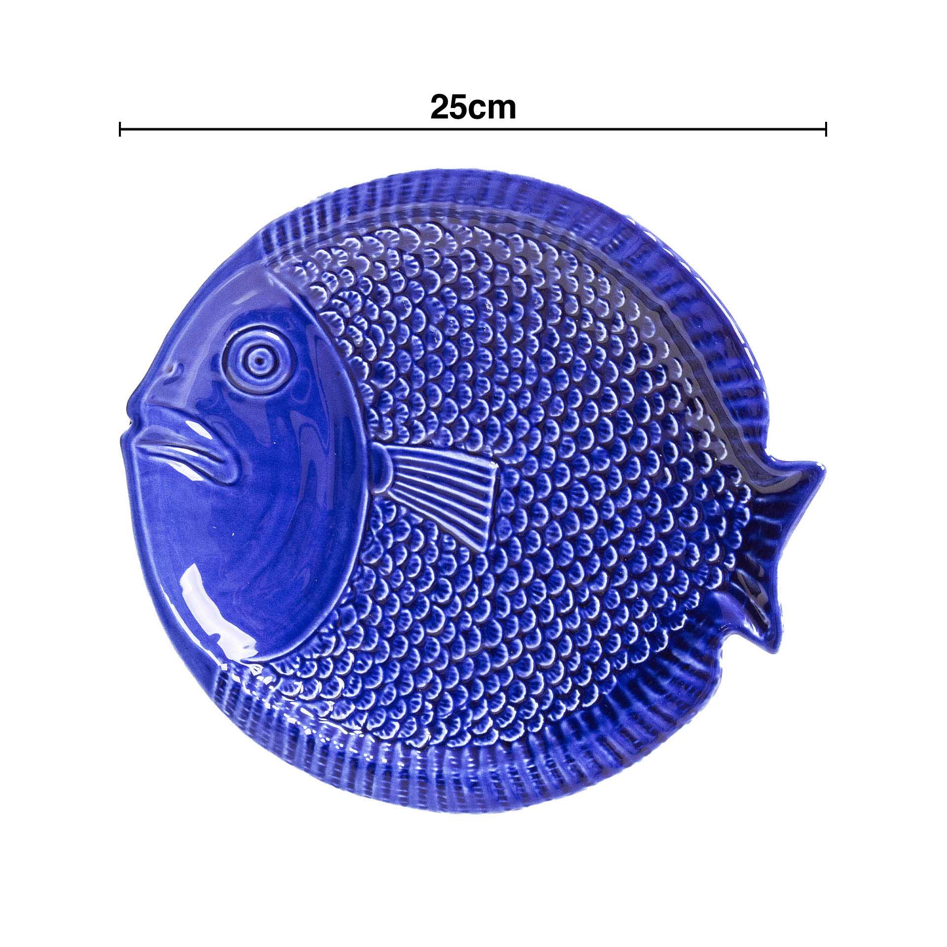 Prato Raso Peixe Cerâmica 25cm