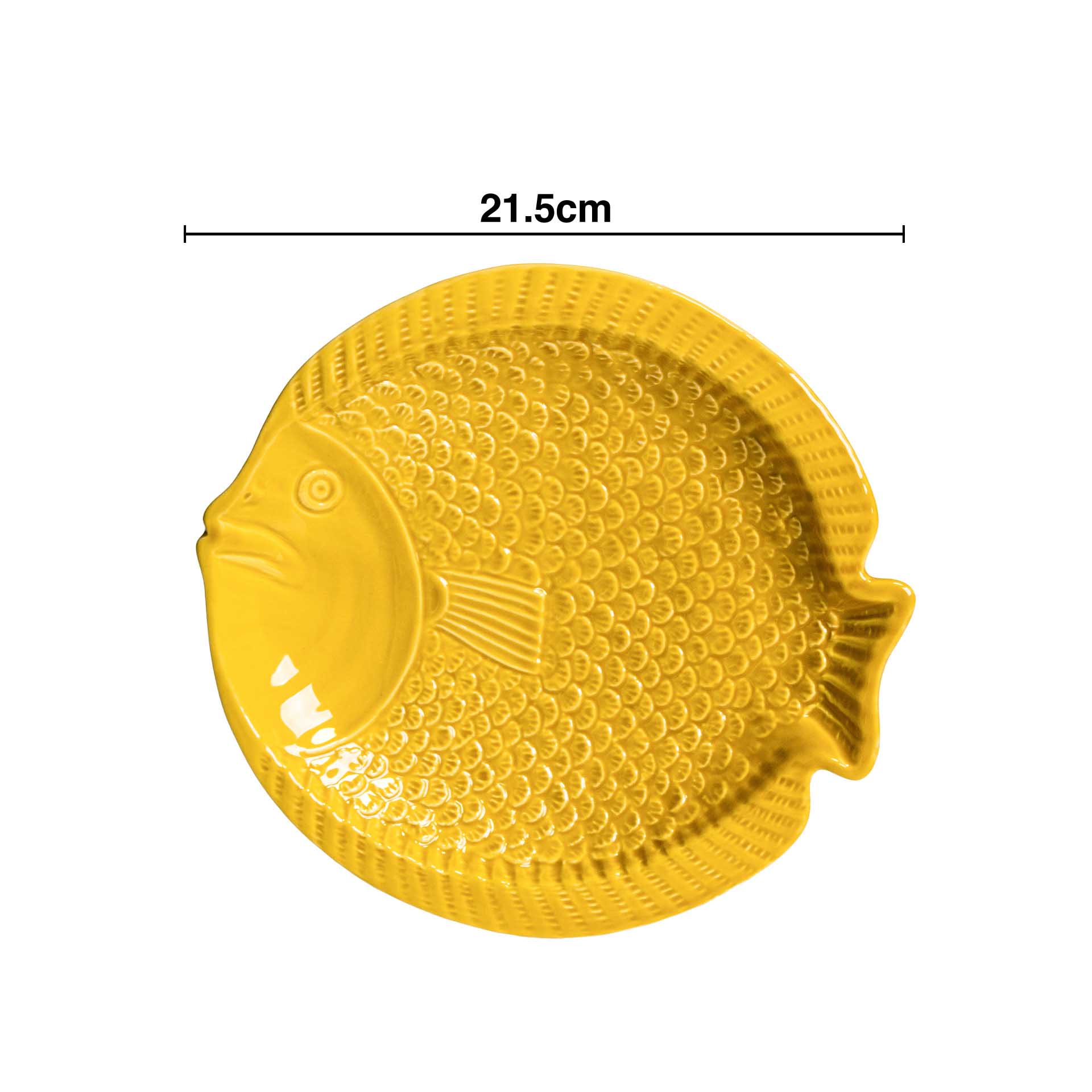 Prato Fundo Peixe Cerâmica 21.5cm