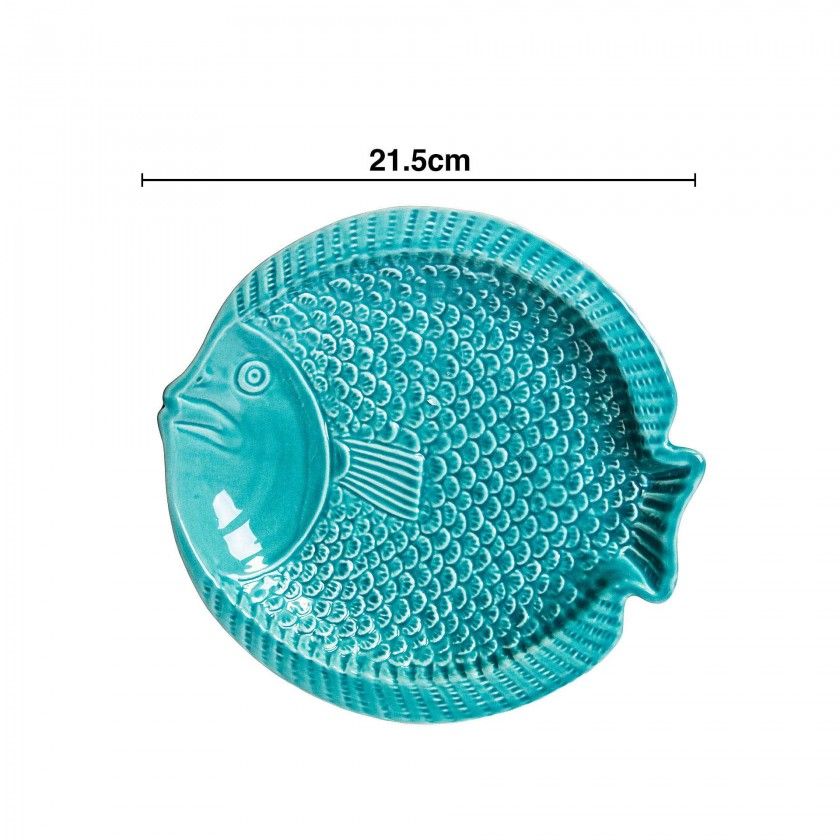 Prato Fundo Peixe Cerâmica 21.5cm Prato Fundo Peixe Cerâmica 21.5cm