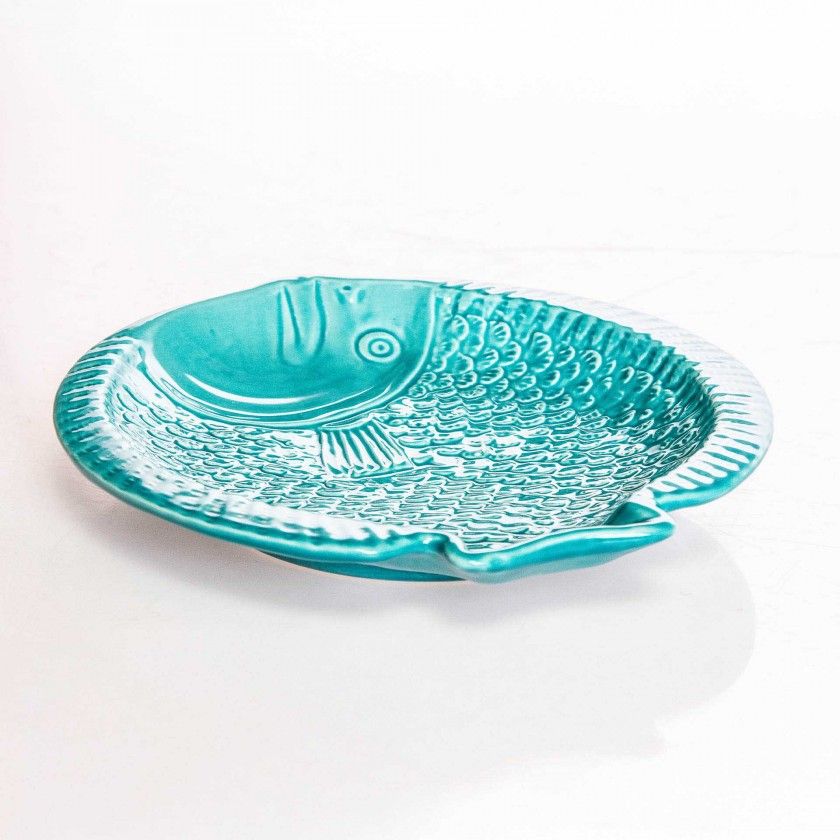 Prato Fundo Peixe Cerâmica 21.5cm Prato Fundo Peixe Cerâmica 21.5cm
