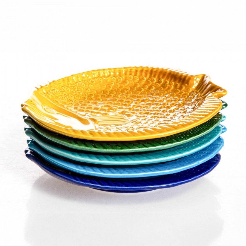 Prato Fundo Peixe Cerâmica 21.5cm Prato Fundo Peixe Cerâmica 21.5cm