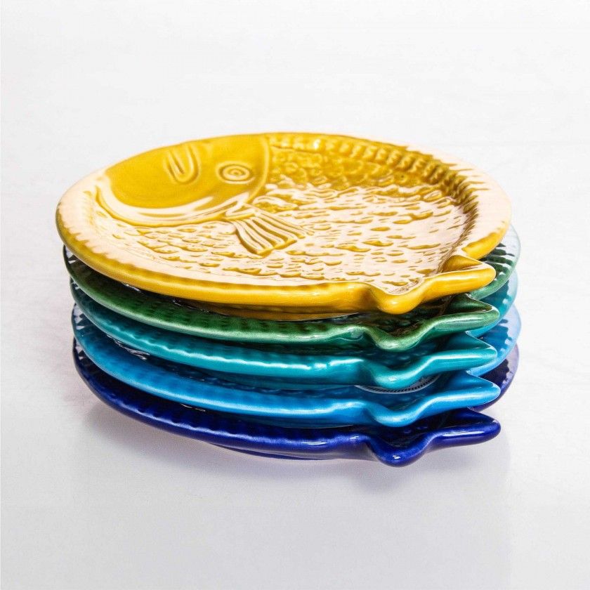 Prato Fundo Peixe Cerâmica 21.5cm Prato Fundo Peixe Cerâmica 21.5cm