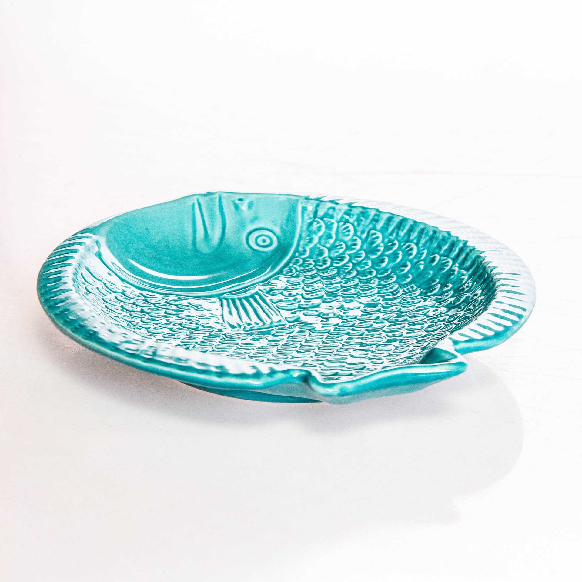 Prato Fundo Peixe Cerâmica 21.5cm