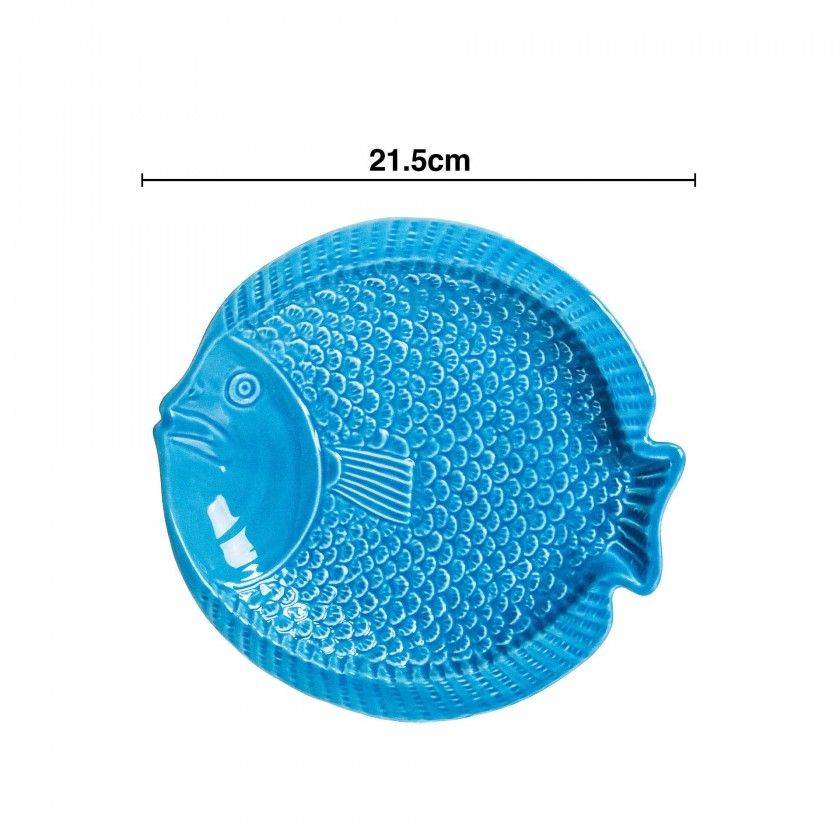 Prato Fundo Peixe Cerâmica 21.5cm Prato Fundo Peixe Cerâmica 21.5cm