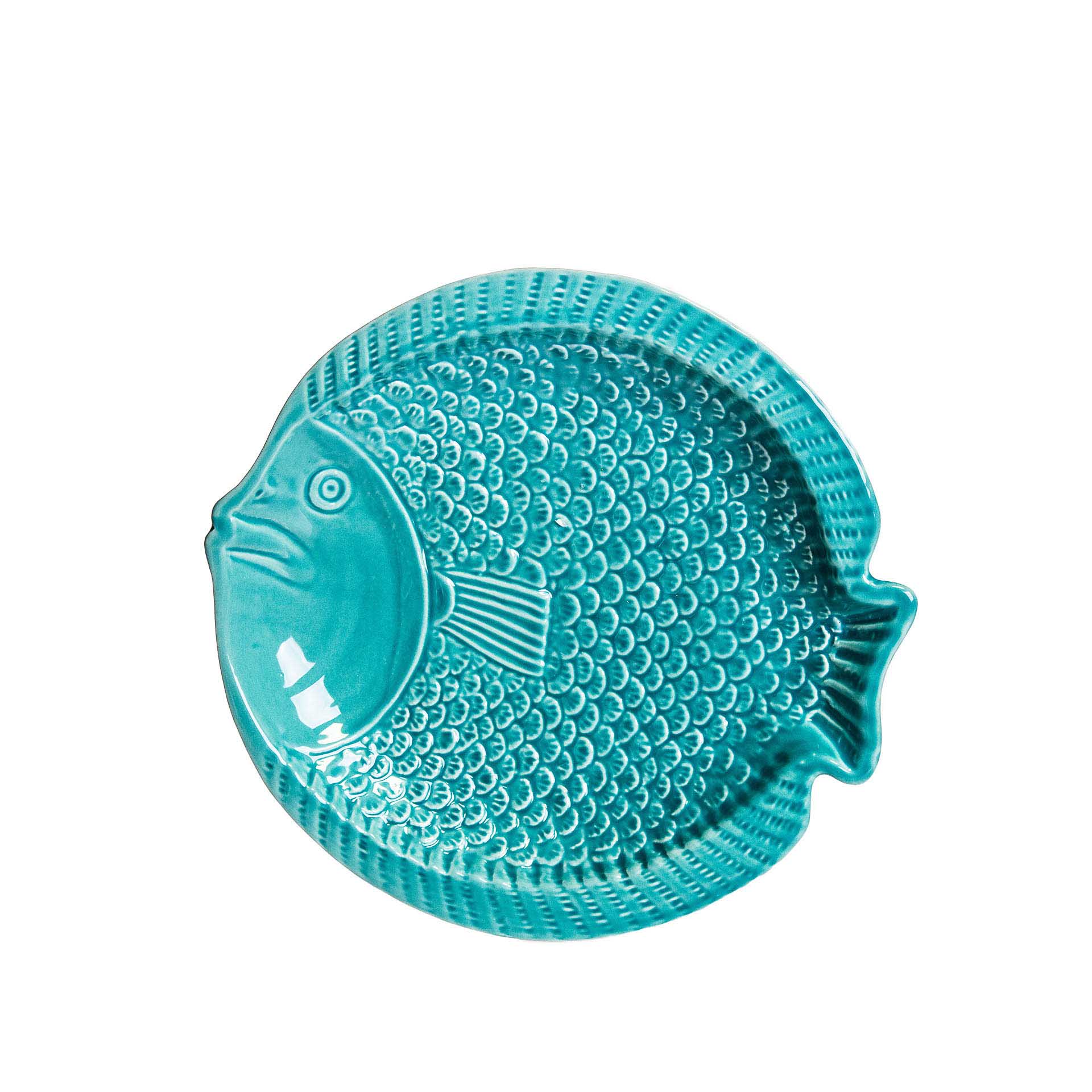Prato Fundo Peixe Cerâmica 21.5cm