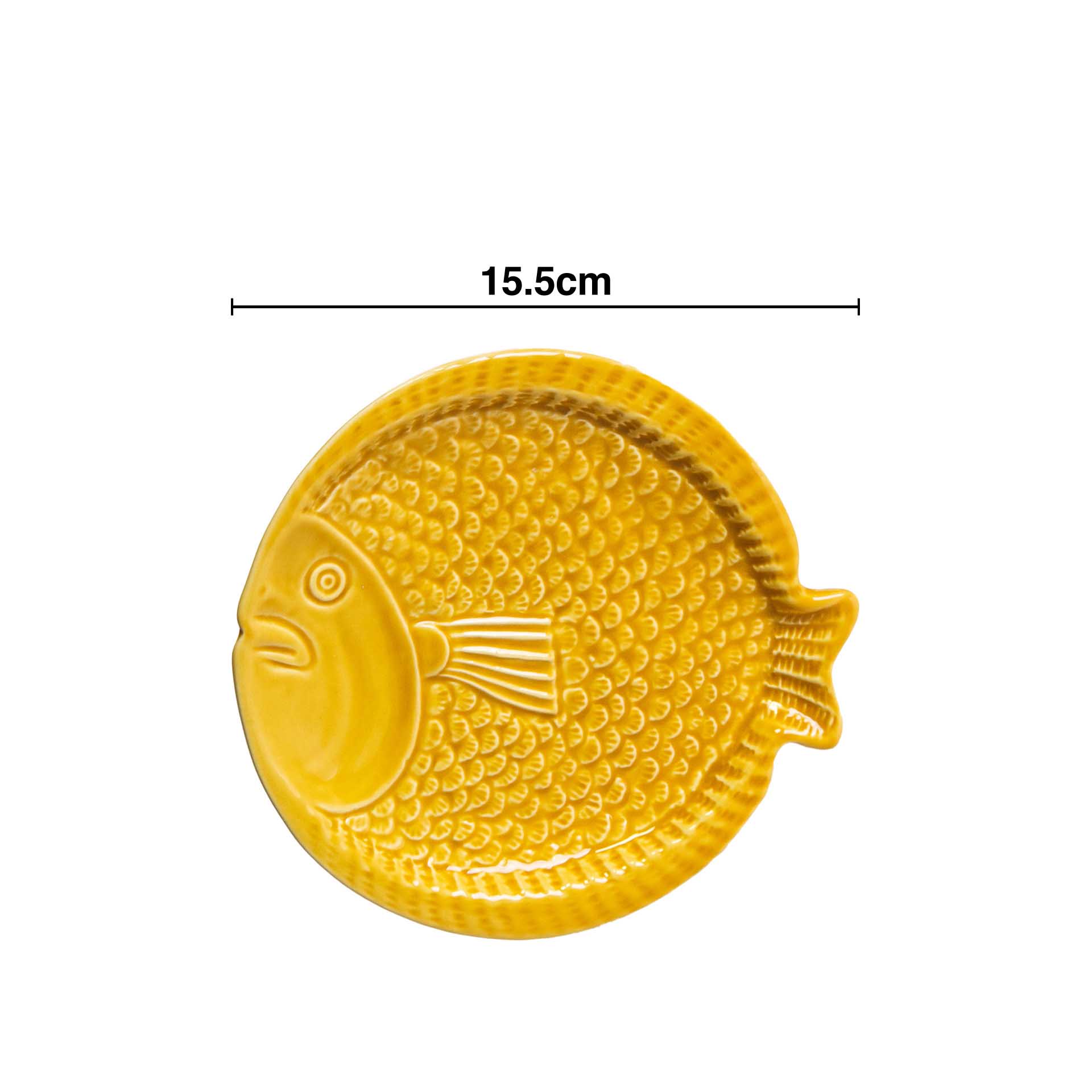 Prato Raso Peixe Cerâmica 15.5cm