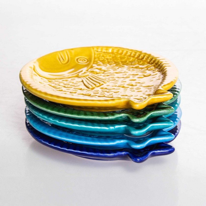 Prato Raso Peixe Cerâmica 15.5cm Prato Raso Peixe Cerâmica 15.5cm