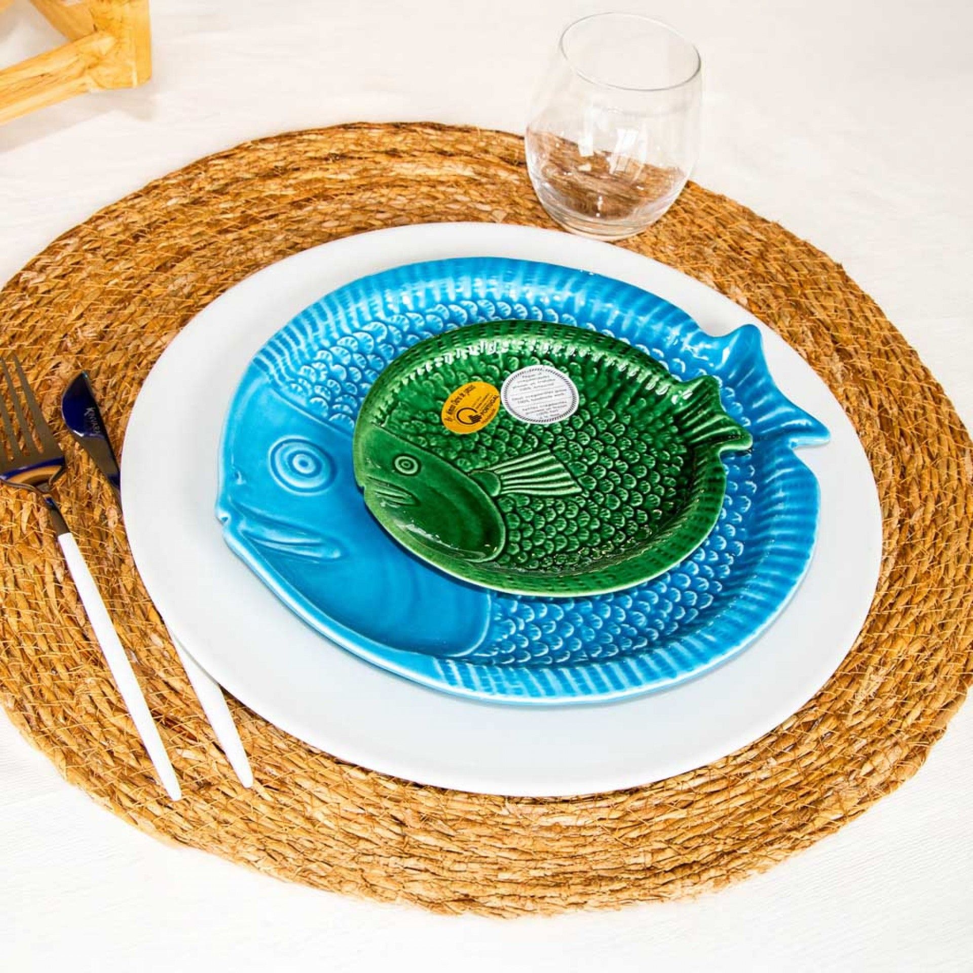 Prato Raso Peixe Cerâmica 15.5cm