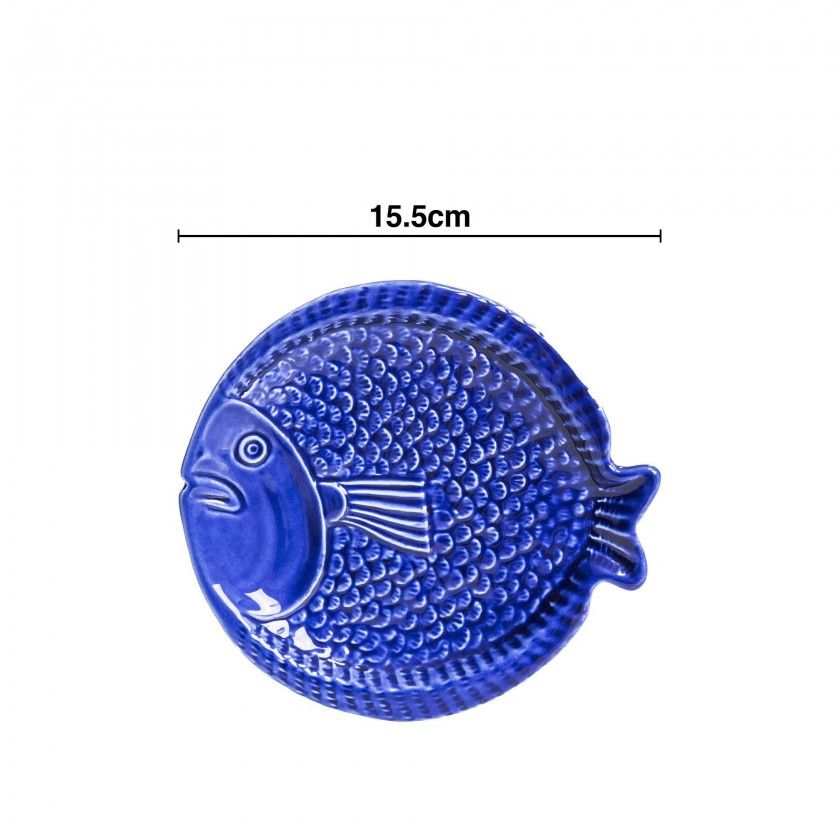 Prato Raso Peixe Cerâmica 15.5cm Prato Raso Peixe Cerâmica 15.5cm