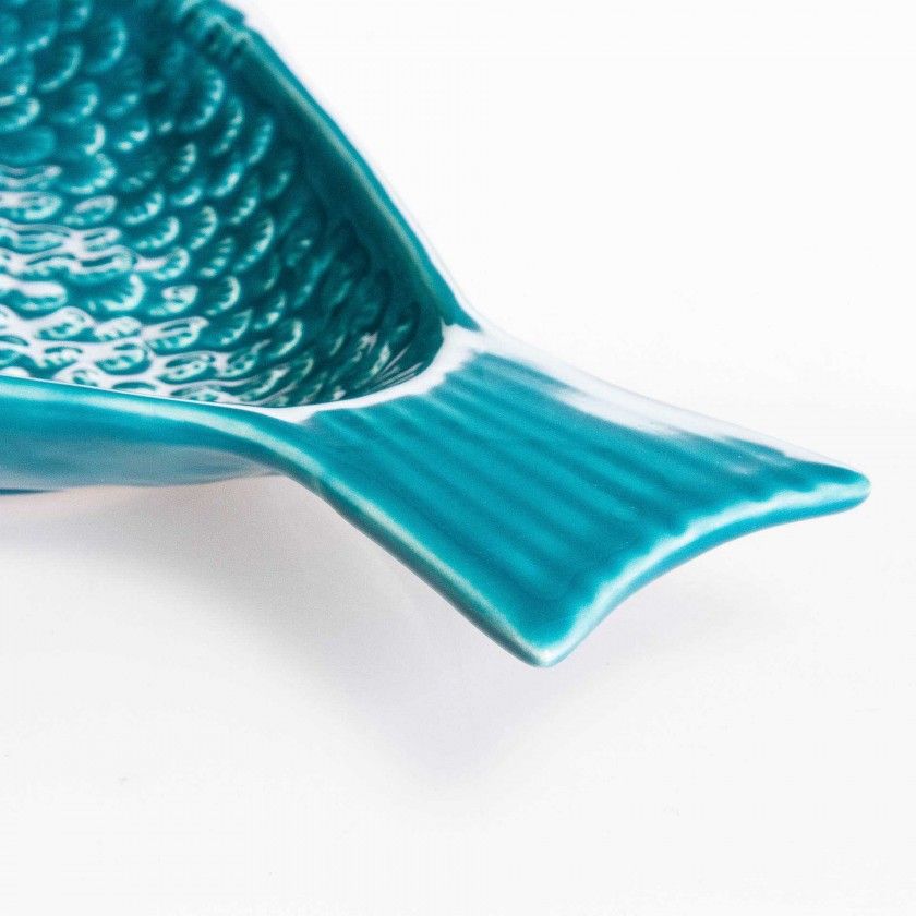 Travessa Peixe Cerâmica 44X23cm Travessa Peixe Cerâmica 44X23cm