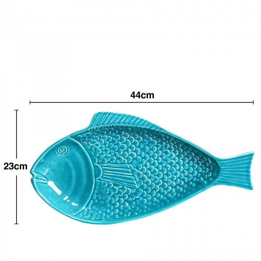 Travessa Peixe Cerâmica 44X23cm Travessa Peixe Cerâmica 44X23cm