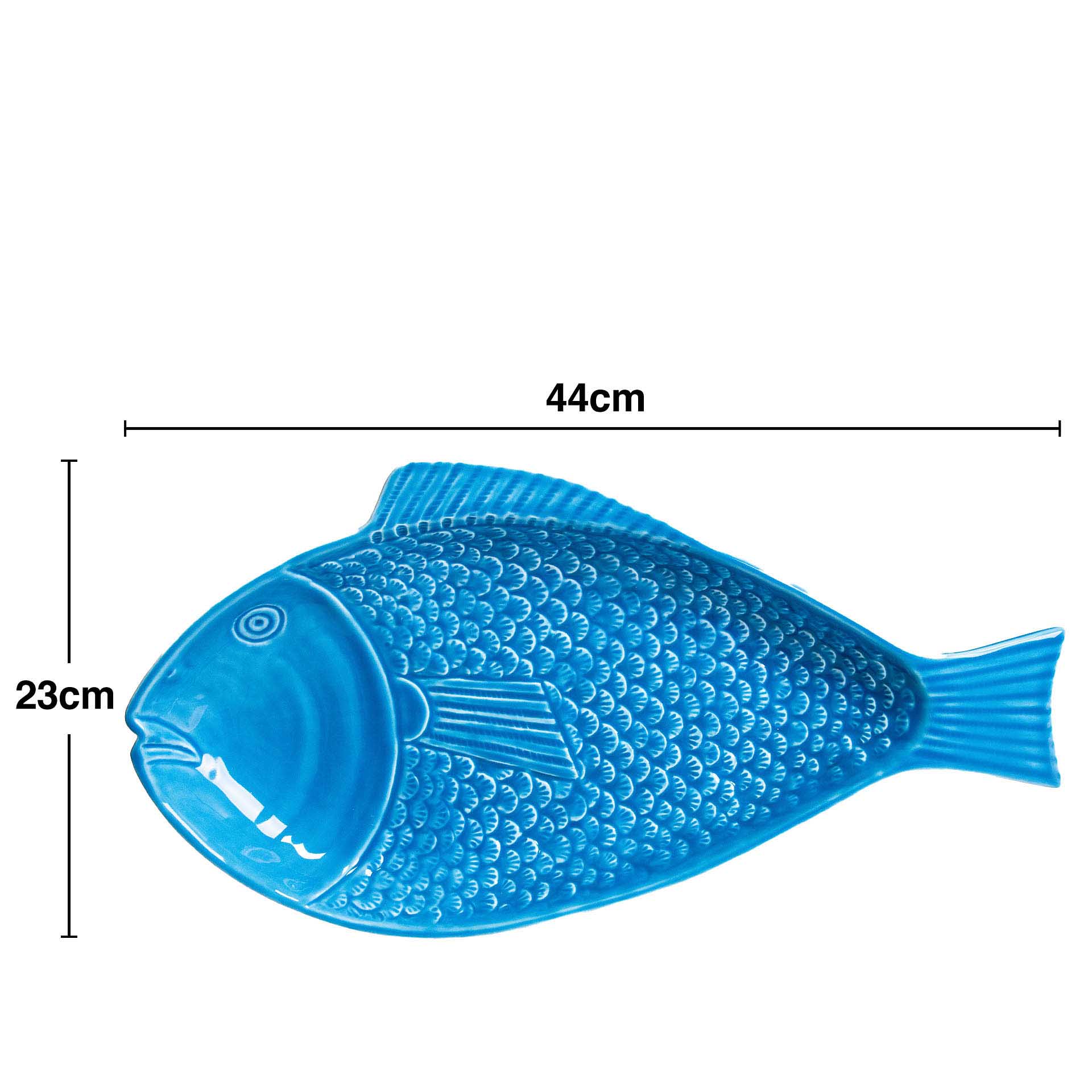 Travessa Peixe Cerâmica 44X23cm