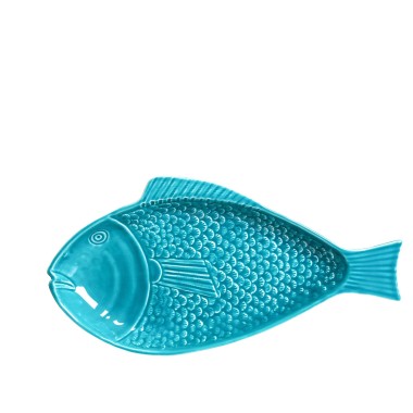 Travessa Peixe Cerâmica 44X23cm