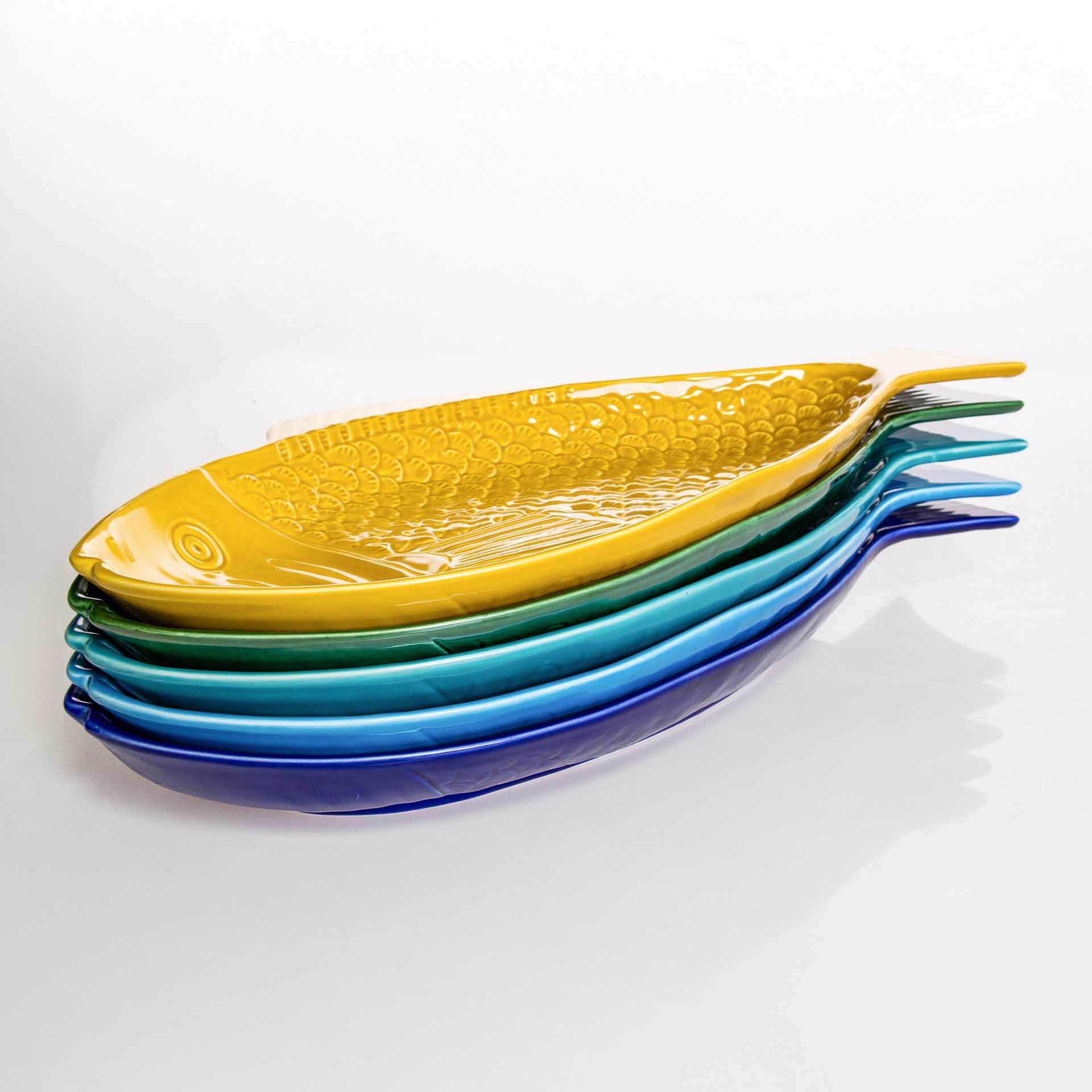 Travessa Peixe Cerâmica 44X23cm