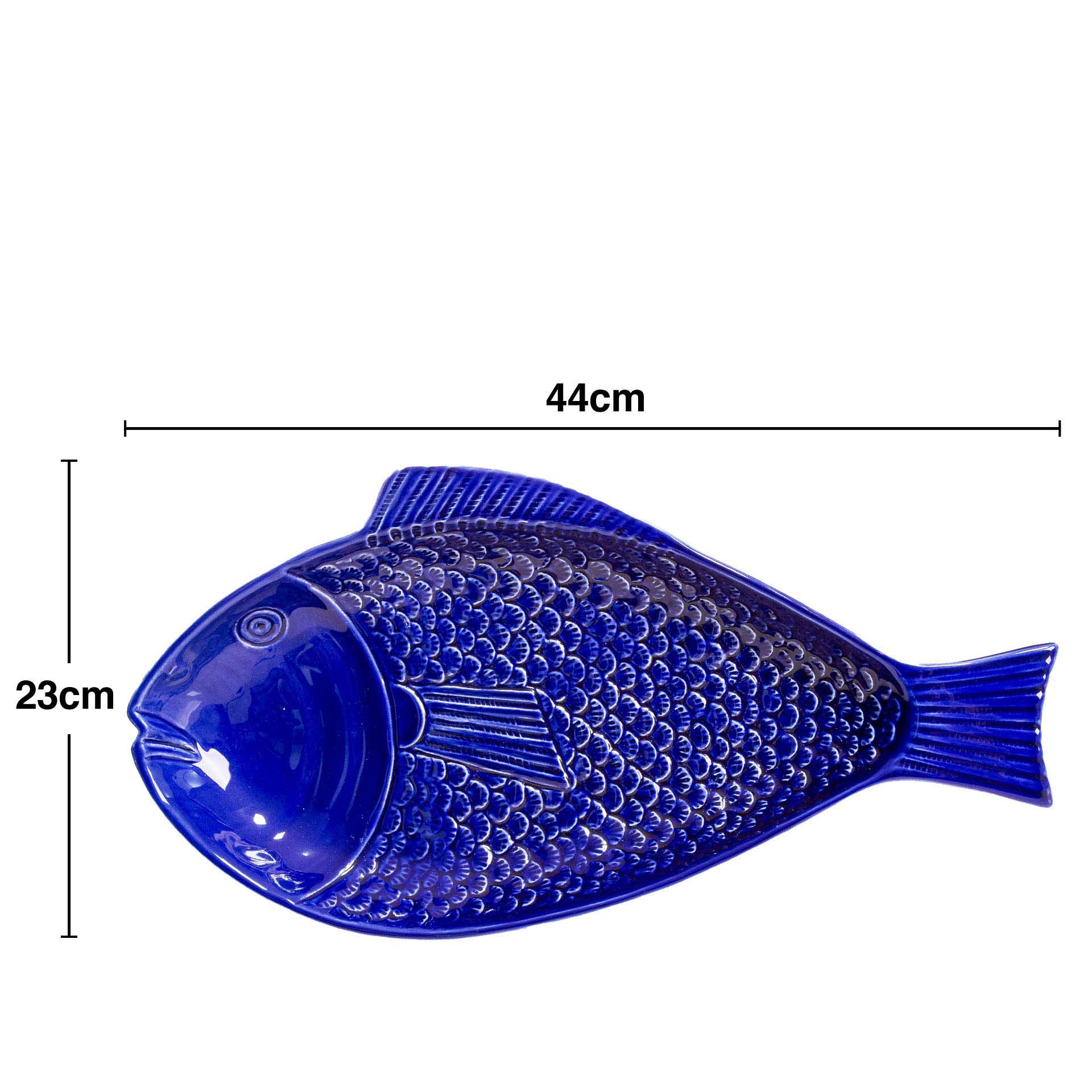 Travessa Peixe Cerâmica 44X23cm