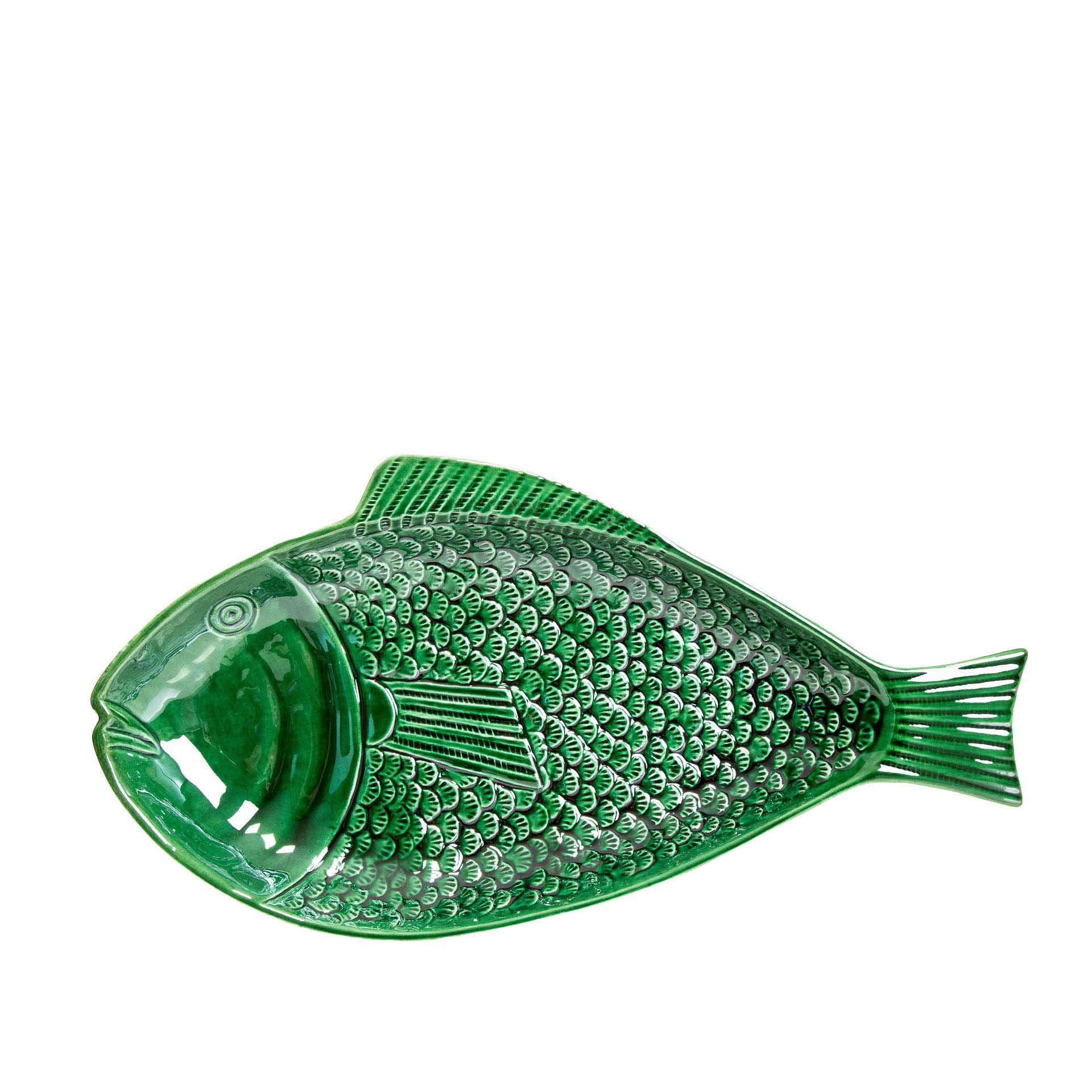 Travessa Peixe Cerâmica 44X23cm
