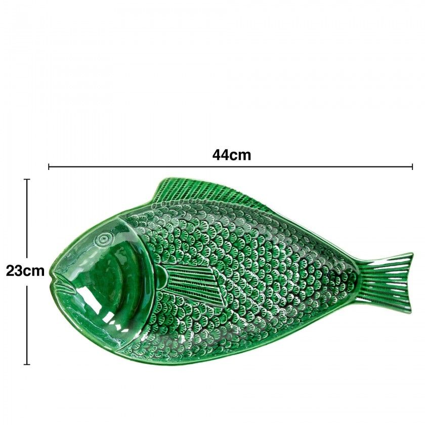 Travessa Peixe Cerâmica 44X23cm Travessa Peixe Cerâmica 44X23cm