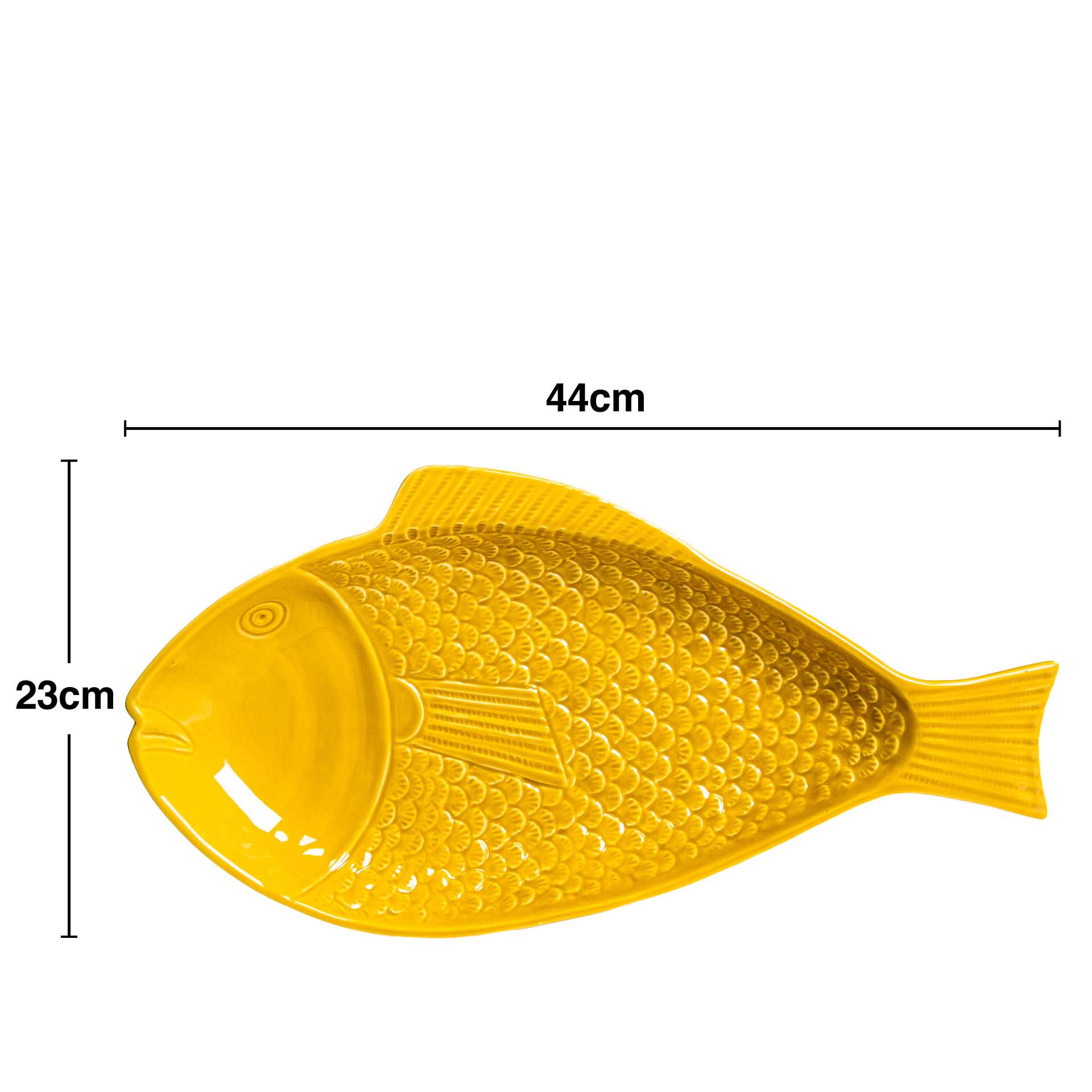 Travessa Peixe Cerâmica 44X23cm