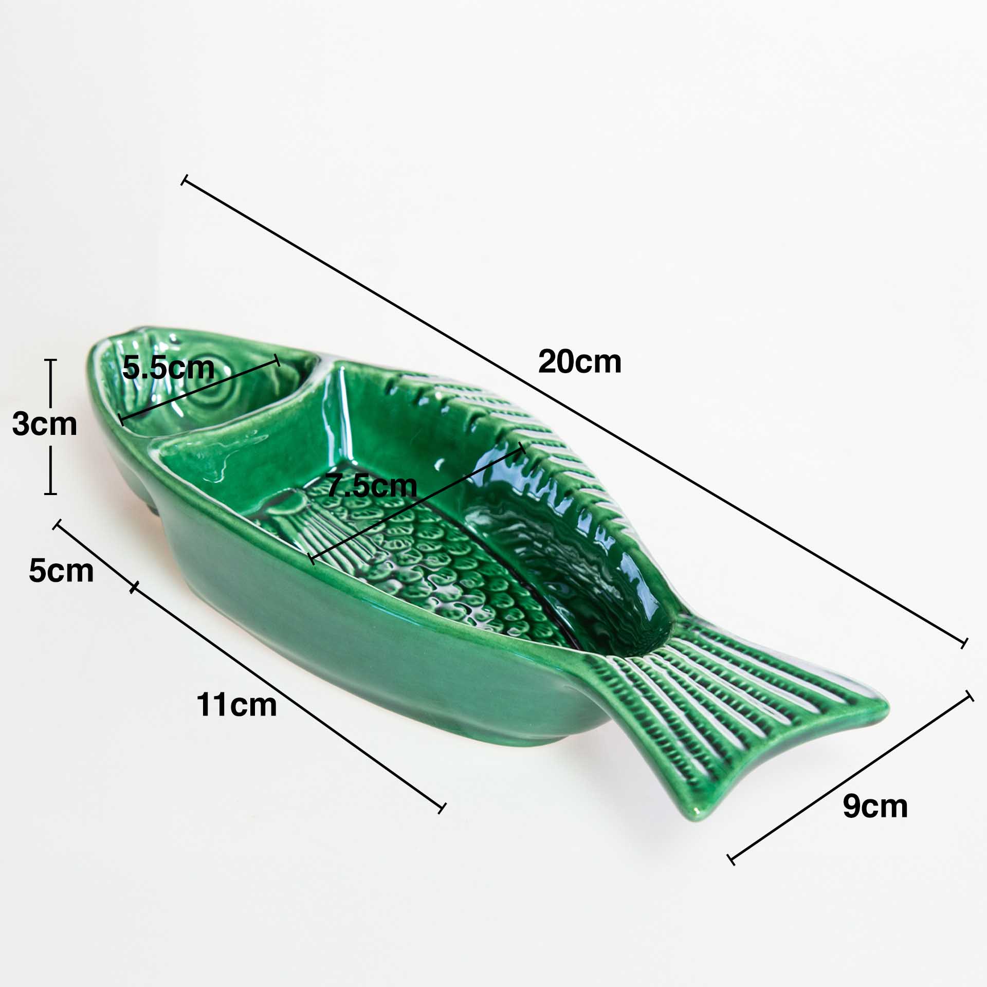 Azeitoneira Peixe Cerâmica 20cm
