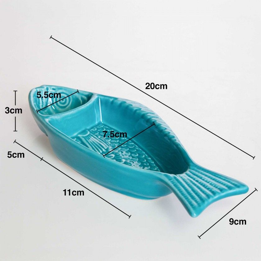 Azeitoneira Peixe Cerâmica 20cm Azeitoneira Peixe Cerâmica 20cm