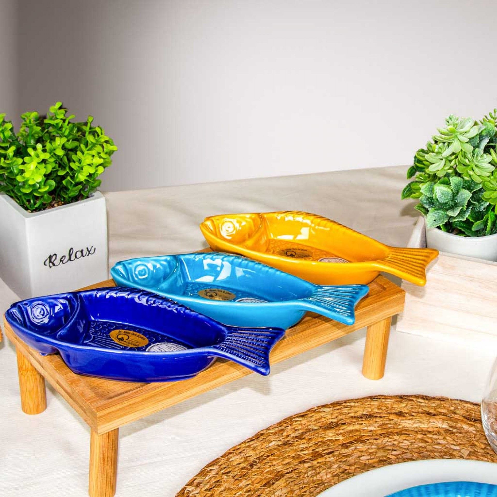 Azeitoneira Peixe Cerâmica 20cm