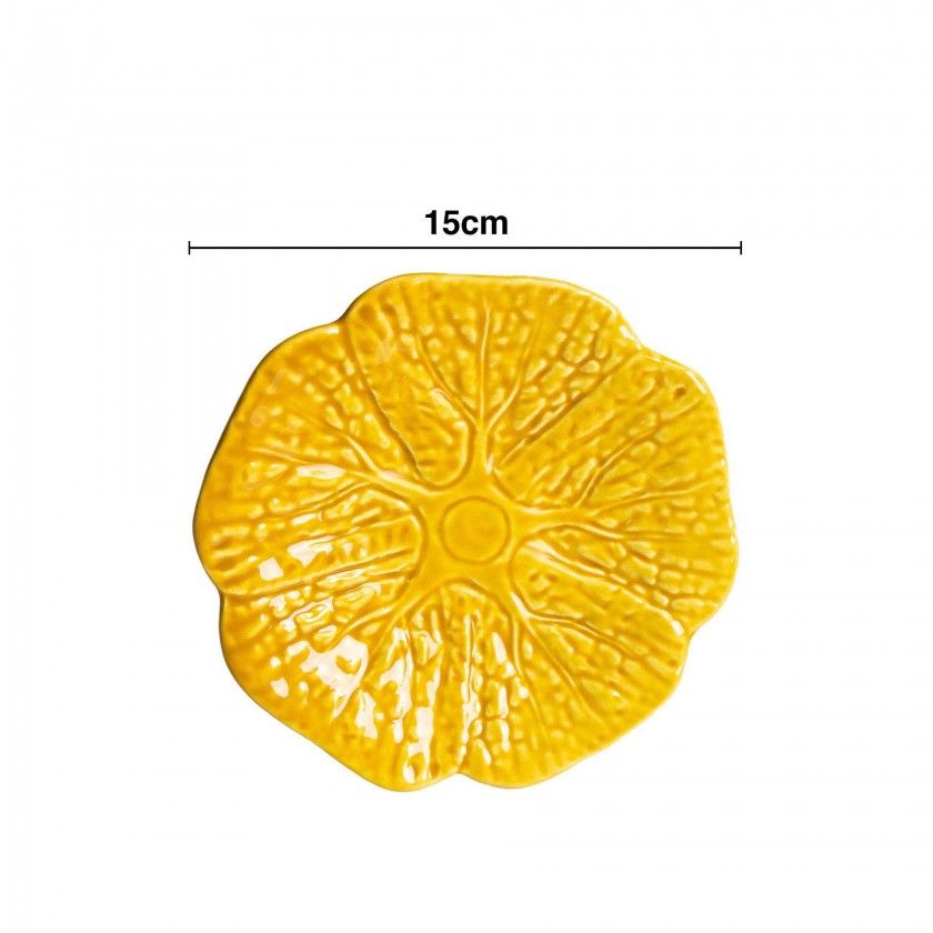 Prato Raso Couve Cerâmica 15cm Prato Raso Couve Cerâmica 15cm