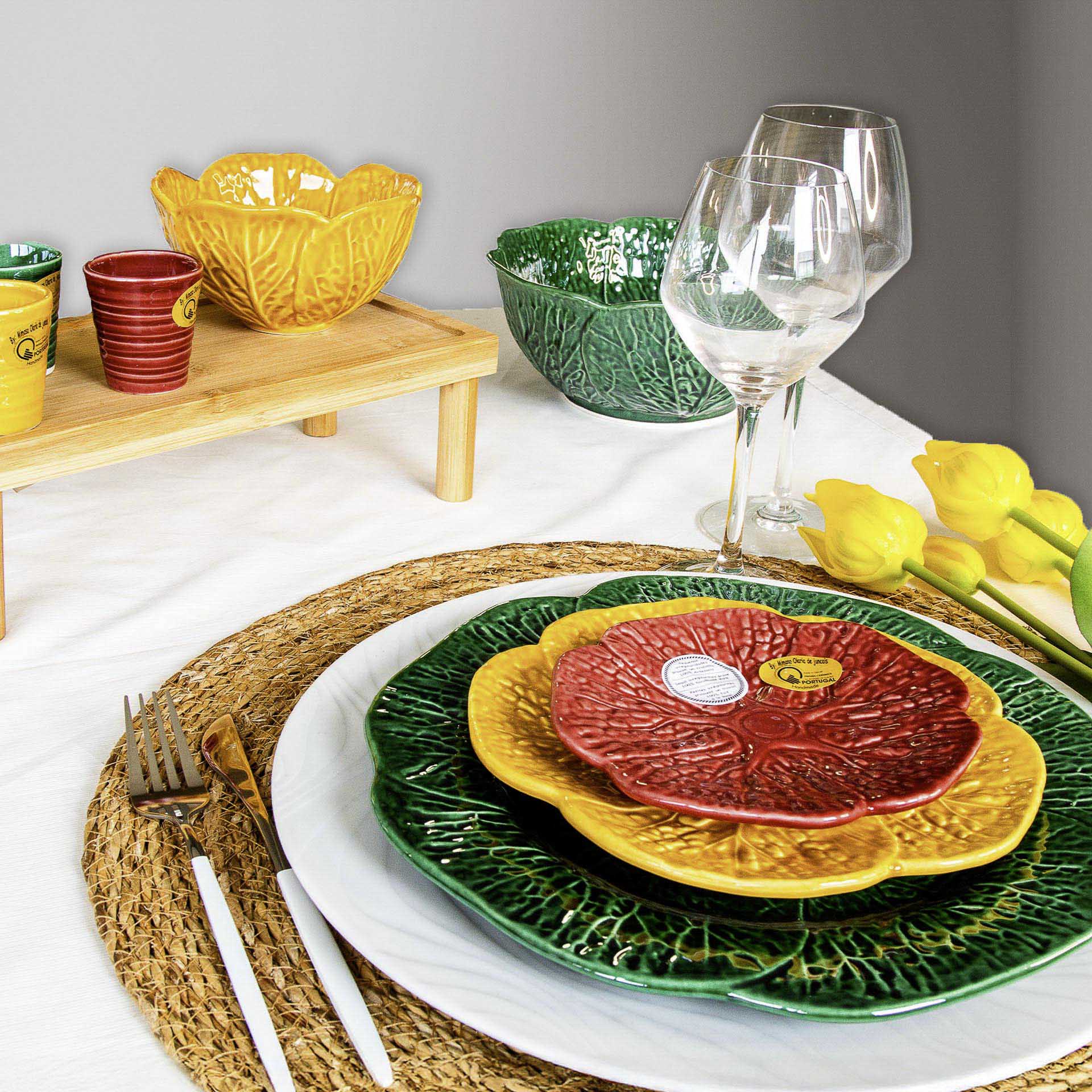 Prato Raso Couve Cerâmica 15cm