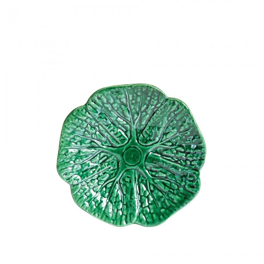 Prato Raso Couve Cerâmica 15cm Prato Raso Couve Cerâmica 15cm