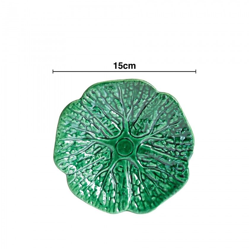 Prato Raso Couve Cerâmica 15cm Prato Raso Couve Cerâmica 15cm