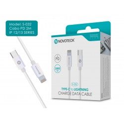 Cabo Dados Pd Type-C para Lightning Branco 2M 12W Fast Charge