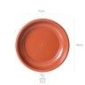 Prato para Vaso Plstico Tradicional Brilho Redondo Castanho 20cm