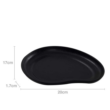Prato Melamina Karola Preto 20X17X1.7cm