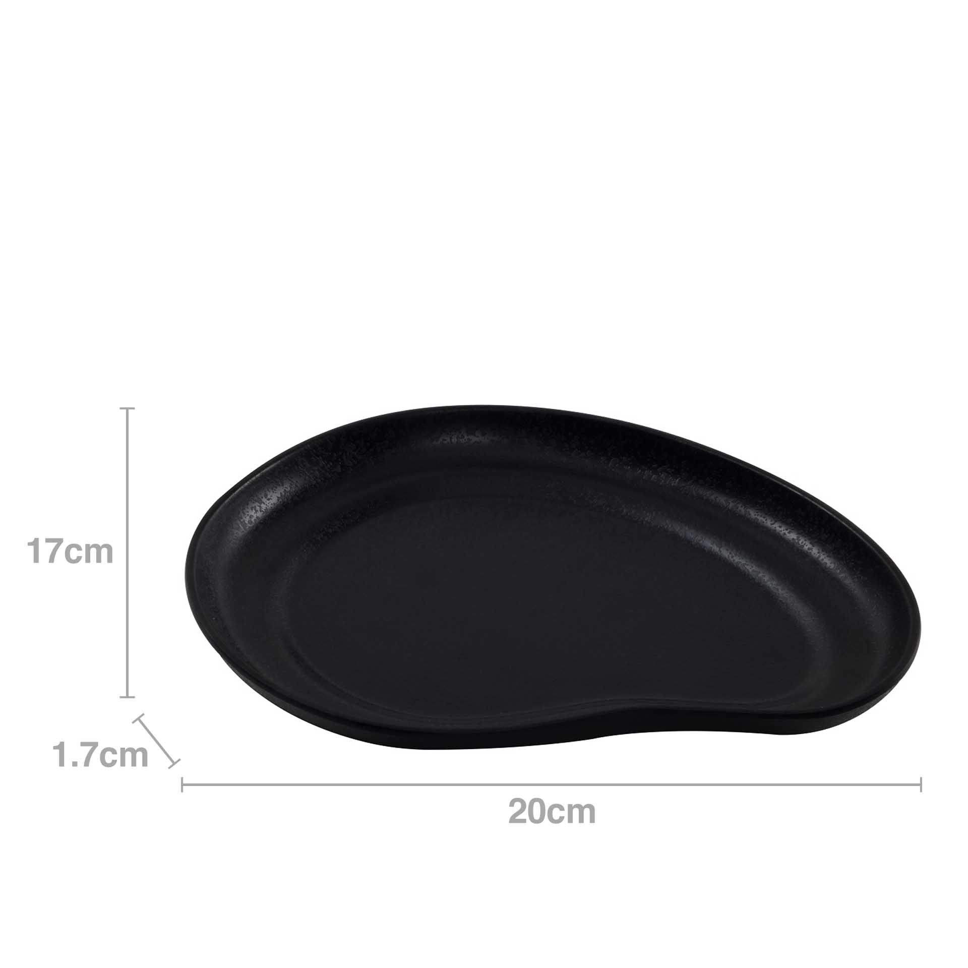 Prato Melamina Karola Preto 20X17X1.7cm