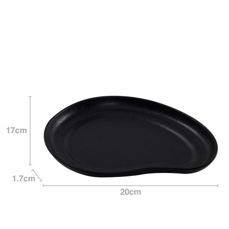 Prato Melamina Karola Preto 20X17X1.7cm - Image product