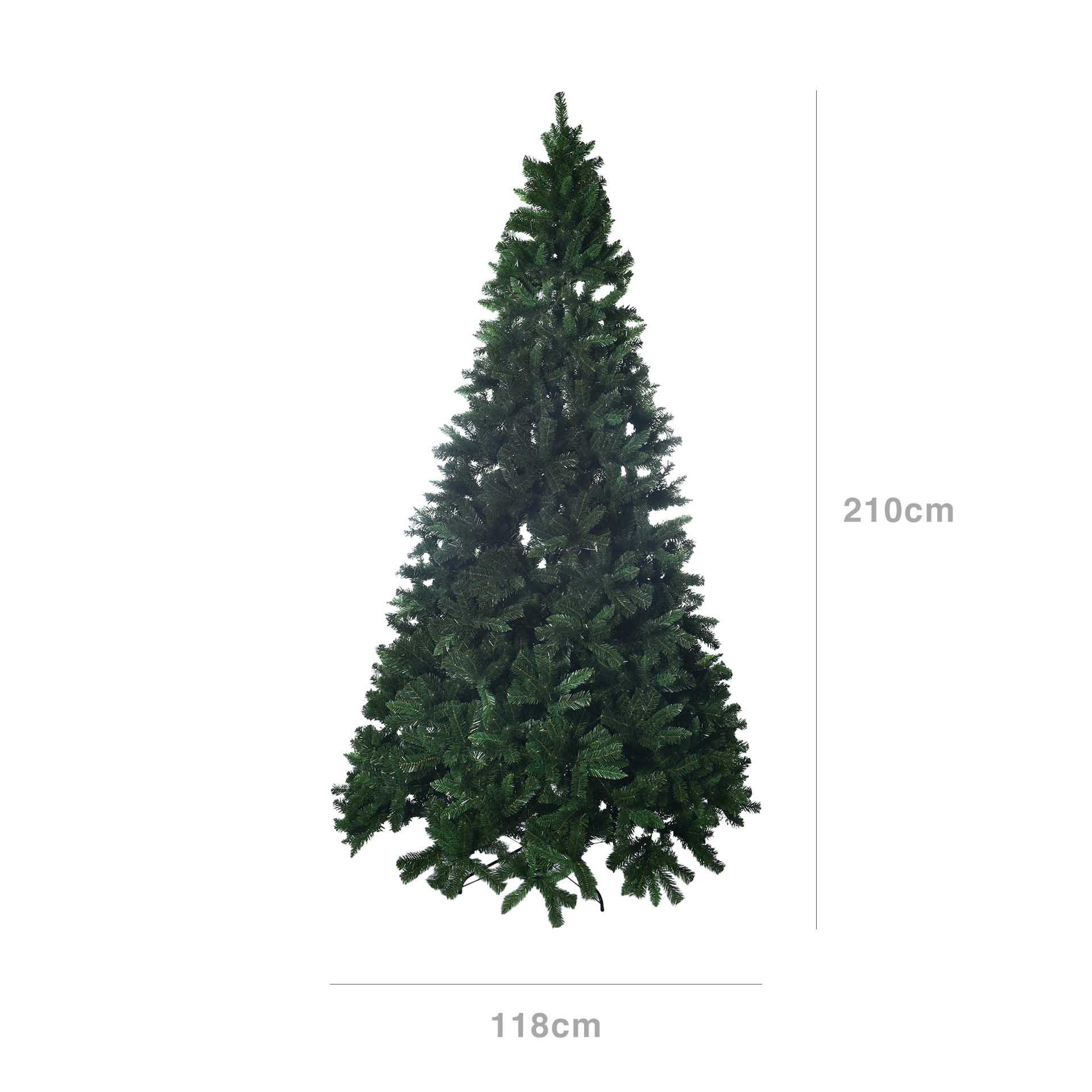 Árvore Natal Redonda Verde 118X210cm