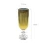 Porta Velas Cristal com Pé Redondo Dourado 11.5X35cm Porta Velas Cristal com Pé Redondo Dourado 11.5X35cm